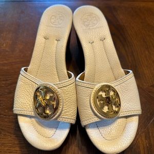 Ladies Tory Burch open toe platform heels